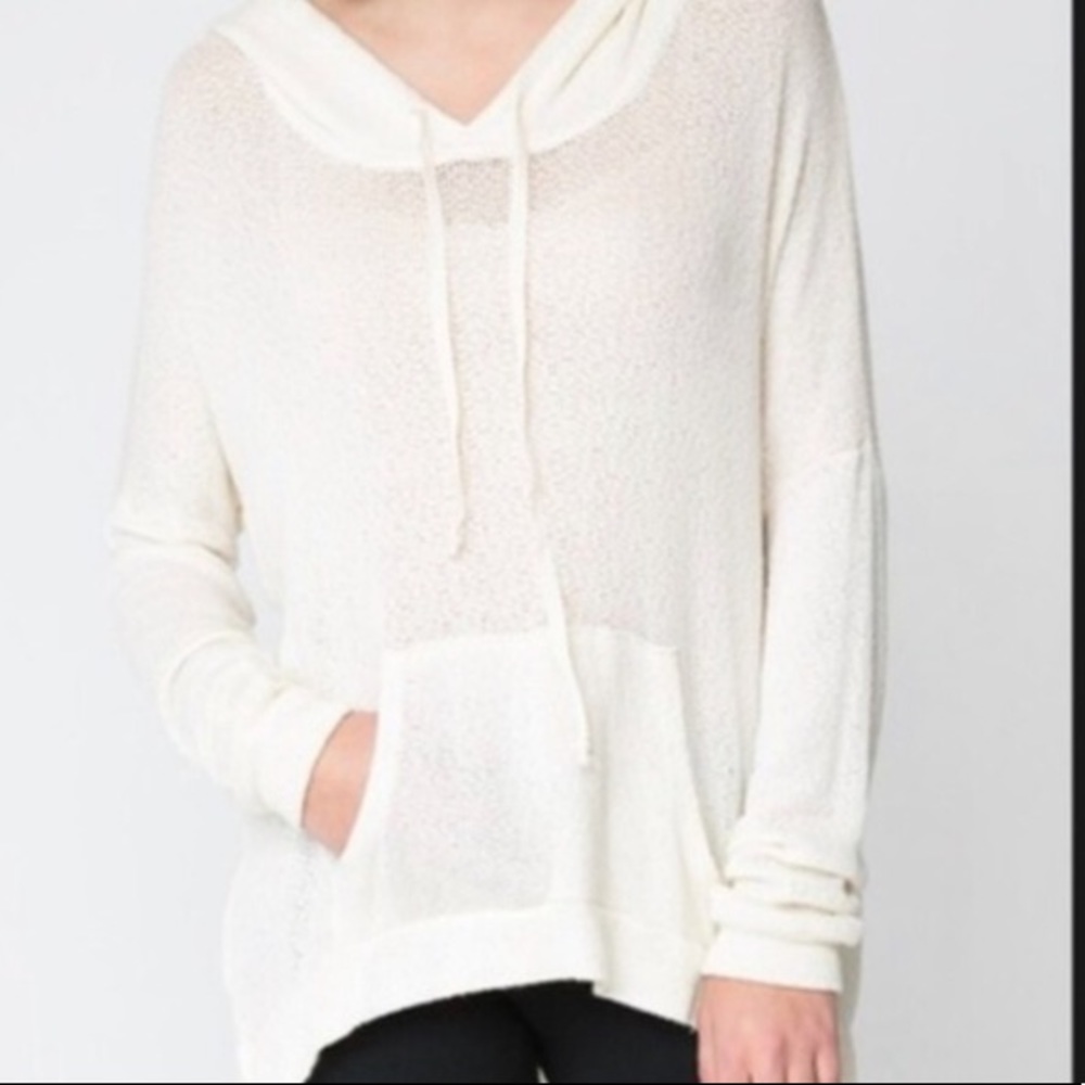 Brandy Melville Layla Cream Knit Hoodie